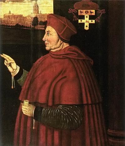 'Cardinal Wolsey Christ Church' by Sampson Strong (circa 1550–1611) - Own work. Licensed under Public domain via Wikimedia Commons - http://commons.wikimedia.org/wiki/File:Cardinal_Wolsey_Christ_Church.jpg#mediaviewer/File:Cardinal_Wolsey_Christ_Church.jpg