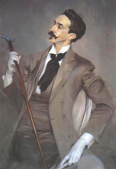 'Montesquiou, Robert de - Boldini' by Giovanni Boldini - Unknown. Licensed under Public domain via Wikimedia Commons - http://commons.wikimedia.org/wiki/File:Montesquiou,_Robert_de_-_Boldini.jpg#mediaviewer/File:Montesquiou,_Robert_de_-_Boldini.jpg