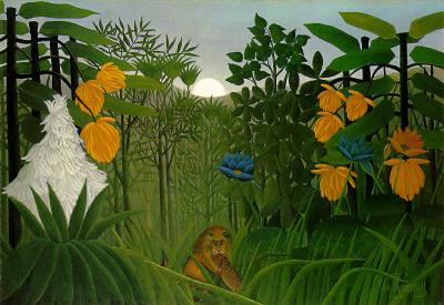 'Rousseau theRepastOfTheLion' by Original uploader was NathanBeach at en.wikipedia - Transferred from en.wikipedia; transferred to Commons by User:Off2riorob using CommonsHelper.. Licensed under Public domain via Wikimedia Commons - http://commons.wikimedia.org/wiki/File:Rousseau_theRepastOfTheLion.jpg#mediaviewer/File:Rousseau_theRepastOfTheLion.jpg