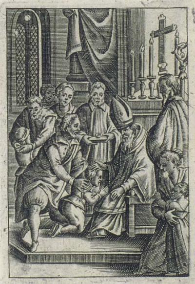 'Firmung 1679'. Licensed under Public domain via Wikimedia Commons - http://commons.wikimedia.org/wiki/File:Firmung_1679.jpg#mediaviewer/File:Firmung_1679.jpg