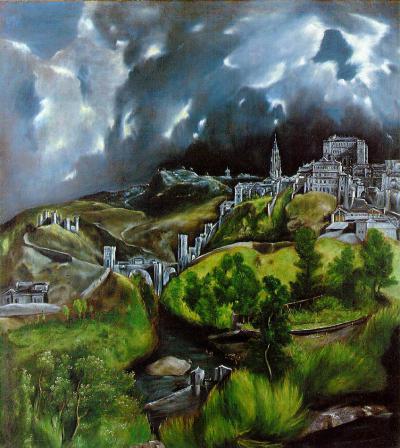 'El Greco View of Toledo' by El Greco - Unknown. Licensed under Public domain via Wikimedia Commons - http://commons.wikimedia.org/wiki/File:El_Greco_View_of_Toledo.jpg#mediaviewer/File:El_Greco_View_of_Toledo.jpg