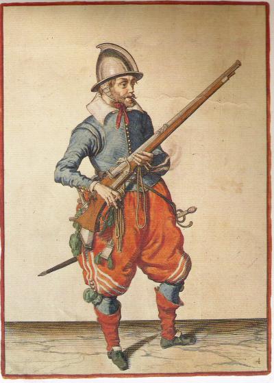 'Jacob de Gheyn - Wapenhandelinge 4' by Jacob de Gheyn (II) (circa 1565-1629) - Scanned from one of many colored copies from the original.. Licensed under Public domain via Wikimedia Commons - http://commons.wikimedia.org/wiki/File:Jacob_de_Gheyn_-_Wapenhandelinge_4.jpg#mediaviewer/File:Jacob_de_Gheyn_-_Wapenhandelinge_4.jpg