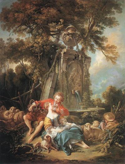 « François Boucher Autumn Pastoral » par François Boucher — Web Gallery of Art: Image Info about artwork. Sous licence Public domain via Wikimedia Commons - https://commons.wikimedia.org/wiki/File:Fran%C3%A7ois_Boucher_Autumn_Pastoral.jpg#mediaviewer/File:Fran%C3%A7ois_Boucher_Autumn_Pastoral.jpg