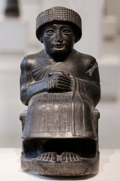 'Gudea of Lagash Girsu' by Marie-Lan Nguyen (2011). Licensed under Public Domain via Commons - https://commons.wikimedia.org/wiki/File:Gudea_of_Lagash_Girsu.jpg#/media/File:Gudea_of_Lagash_Girsu.jpg