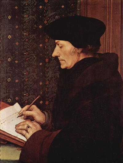 'Hans Holbein d. J. - Erasmus - Louvre' by Hans Holbein the Younger - The Yorck Project: 10.000 Meisterwerke der Malerei. DVD-ROM, 2002. ISBN3936122202. Distributed by DIRECTMEDIA Publishing GmbH.. Licensed under Public Domain via Wikimedia Commons - http://commons.wikimedia.org/wiki/File:Hans_Holbein_d._J._-_Erasmus_-_Louvre.jpg#mediaviewer/File:Hans_Holbein_d._J._-_Erasmus_-_Louvre.jpg