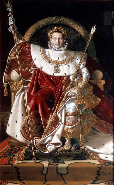 'Ingres, Napoleon on his Imperial throne' by Jean Auguste Dominique Ingres - http://napoleonbonapart.hit.bg/index.htm.. Licensed under Public domain via Wikimedia Commons - http://commons.wikimedia.org/wiki/File:Ingres,_Napoleon_on_his_Imperial_throne.jpg#mediaviewer/File:Ingres,_Napoleon_on_his_Imperial_throne.jpg
