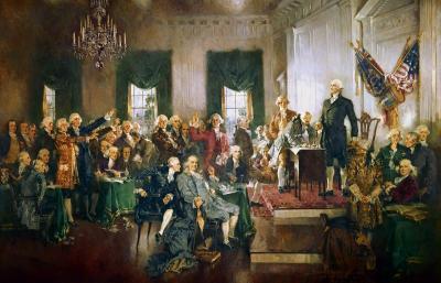 'Scene at the Signing of the Constitution of the United States' by Howard Chandler Christy - The Indian Reporter. Licensed under Public Domain via Wikimedia Commons - https://commons.wikimedia.org/wiki/File:Scene_at_the_Signing_of_the_Constitution_of_the_United_States.jpg#mediaviewer/File:Scene_at_the_Signing_of_the_Constitution_of_the_United_States.jpg